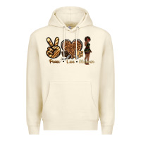 Sandshell peace love melanin Premium Hoodie - texasbilliewilder