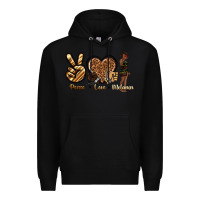Black peace love melanin Premium Hoodie - texasbilliewilder