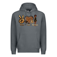 Rock peace love melanin Premium Hoodie - texasbilliewilder