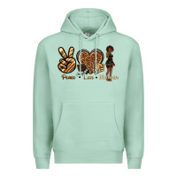 Seafoam peace love melanin Premium Hoodie - texasbilliewilder
