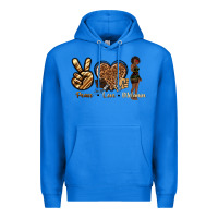 True Royal peace love melanin Premium Hoodie - texasbilliewilder