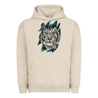 Pigment French Oak White Tiger Scratch Mark Urban Hoodie - RanaPortraitStore