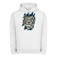 Pigment Lunar Rock White Tiger Scratch Mark Urban Hoodie - RanaPortraitStore