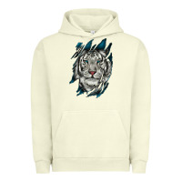Pigment Pistachio White Tiger Scratch Mark Urban Hoodie - RanaPortraitStore