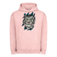 Pigment Salmon White Tiger Scratch Mark Urban Hoodie - RanaPortraitStore
