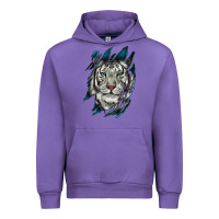 Tulip White Tiger Scratch Mark Urban Hoodie - RanaPortraitStore