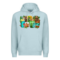 Blue Mist bear coffee cups Premium Hoodie - Zillion Design Studio