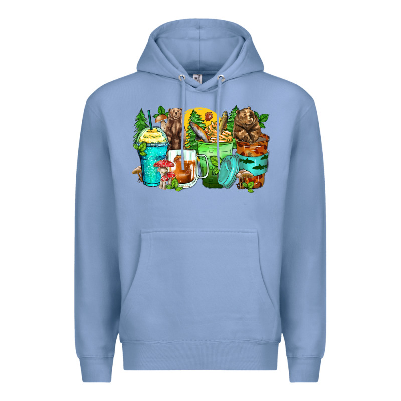 Bear Coffee Cups Premium Hoodie by Zillion Design Studio | Teevron