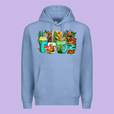 Bear Coffee Cups Premium Hoodie Designed By Zillion Design Studio