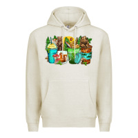 Oatmeal Heather bear coffee cups Premium Hoodie - Zillion Design Studio
