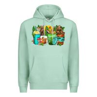 Seafoam bear coffee cups Premium Hoodie - Zillion Design Studio