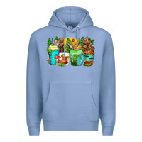 Colony Blue bear coffee cups Premium Hoodie - Zillion Design Studio