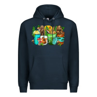 Navy bear coffee cups Premium Hoodie - Zillion Design Studio