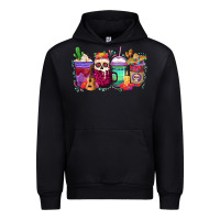 Black dia de los muertos coffee cups Urban Hoodie - texasbilliewilder