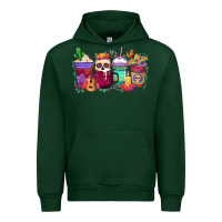 Forest Green dia de los muertos coffee cups Urban Hoodie - texasbilliewilder