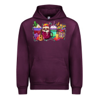 Mauve Wine dia de los muertos coffee cups Urban Hoodie - texasbilliewilder