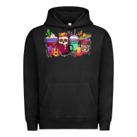 Pigment Black dia de los muertos coffee cups Urban Hoodie - texasbilliewilder