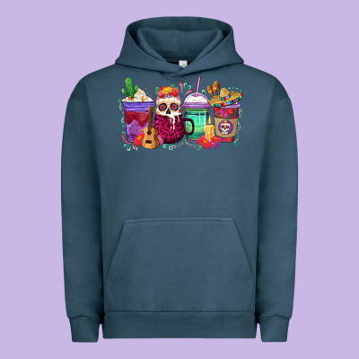 Urban Hoodie dia de los muertos coffee cups