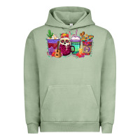 Pigment Oil Green dia de los muertos coffee cups Urban Hoodie - texasbilliewilder