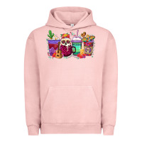 Pigment Salmon dia de los muertos coffee cups Urban Hoodie - texasbilliewilder