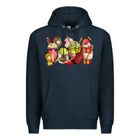 Navy baseball and softball coffee cups Premium Hoodie - Zillion Design Studio