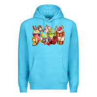Ocean Blue baseball and softball coffee cups Premium Hoodie - Zillion Design Studio