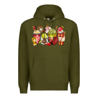 Army Green baseball and softball coffee cups Premium Hoodie - Zillion Design Studio