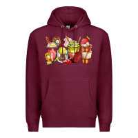 Burgundy baseball and softball coffee cups Premium Hoodie - Zillion Design Studio