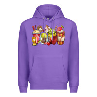 Purple baseball and softball coffee cups Premium Hoodie - Zillion Design Studio