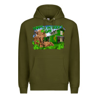 Army Green Happy st. patrick's day cattle and calfs Premium Hoodie - RanaPortraitStore