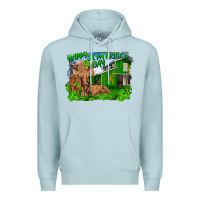 Blue Mist Happy st. patrick's day cattle and calfs Premium Hoodie - RanaPortraitStore