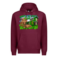 Burgundy Happy st. patrick's day cattle and calfs Premium Hoodie - RanaPortraitStore