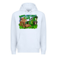 White Happy st. patrick's day cattle and calfs Premium Hoodie - RanaPortraitStore