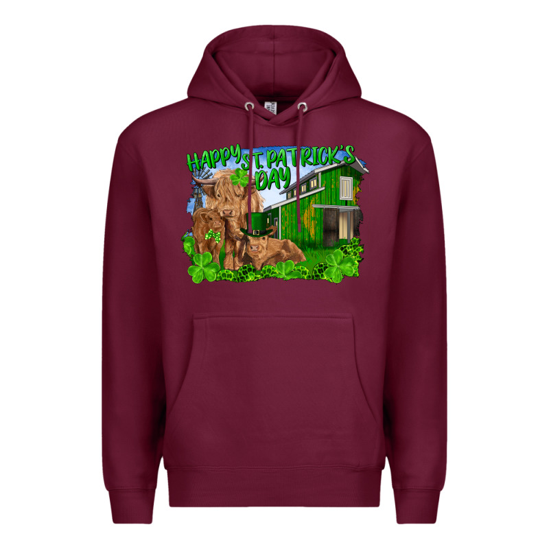 Happy St. Patrick's Day Cattle And Calfs Premium Hoodie by RanaPortraitStore | Teevron