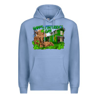 Colony Blue Happy st. patrick's day cattle and calfs Premium Hoodie - RanaPortraitStore
