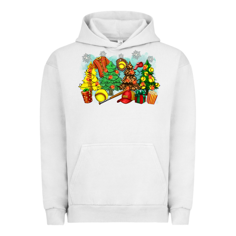 Christmas Trees With Softball Urban Hoodie by Zillion Design Studio | Teevron