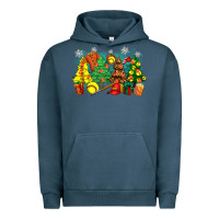 Pigment Midnight Navy christmas trees with softball Urban Hoodie - Zillion Design Studio