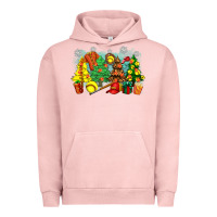 Pigment Salmon christmas trees with softball Urban Hoodie - Zillion Design Studio