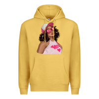 Antique Gold pink sunglasses afro black girl Premium Hoodie - texasbilliewilder