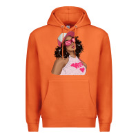 Carrot pink sunglasses afro black girl Premium Hoodie - texasbilliewilder