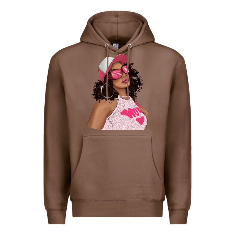 Pink Sunglasses Afro Black Girl Premium Hoodie by texasbilliewilder | Teevron