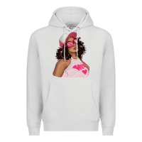 Dove Grey pink sunglasses afro black girl Premium Hoodie - texasbilliewilder