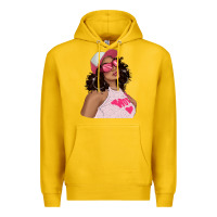 Lemon pink sunglasses afro black girl Premium Hoodie - texasbilliewilder