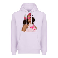 Lilac pink sunglasses afro black girl Premium Hoodie - texasbilliewilder