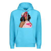 Ocean Blue pink sunglasses afro black girl Premium Hoodie - texasbilliewilder