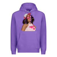 Purple pink sunglasses afro black girl Premium Hoodie - texasbilliewilder