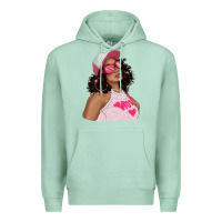 Seafoam pink sunglasses afro black girl Premium Hoodie - texasbilliewilder