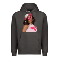 Smoke pink sunglasses afro black girl Premium Hoodie - texasbilliewilder