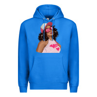 True Royal pink sunglasses afro black girl Premium Hoodie - texasbilliewilder