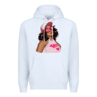 White pink sunglasses afro black girl Premium Hoodie - texasbilliewilder